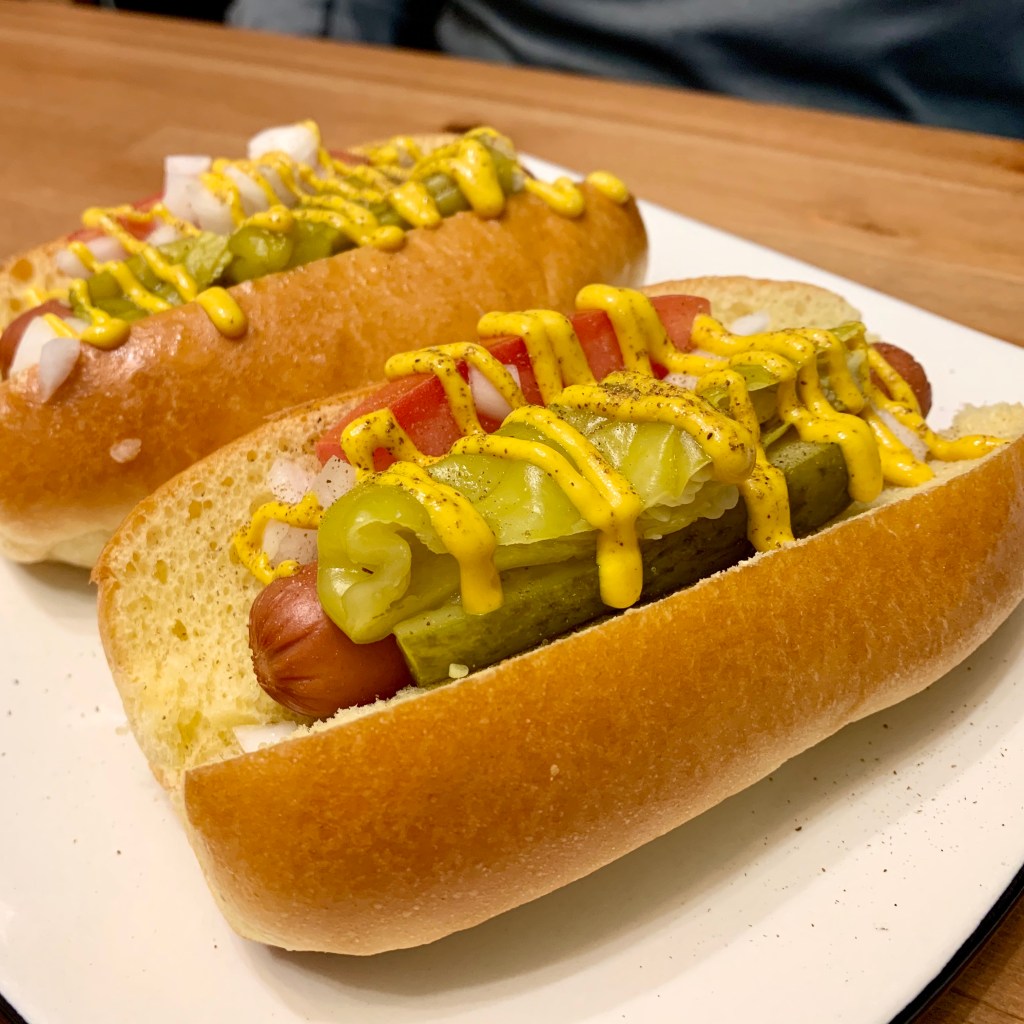 Chicago-style hot dogs